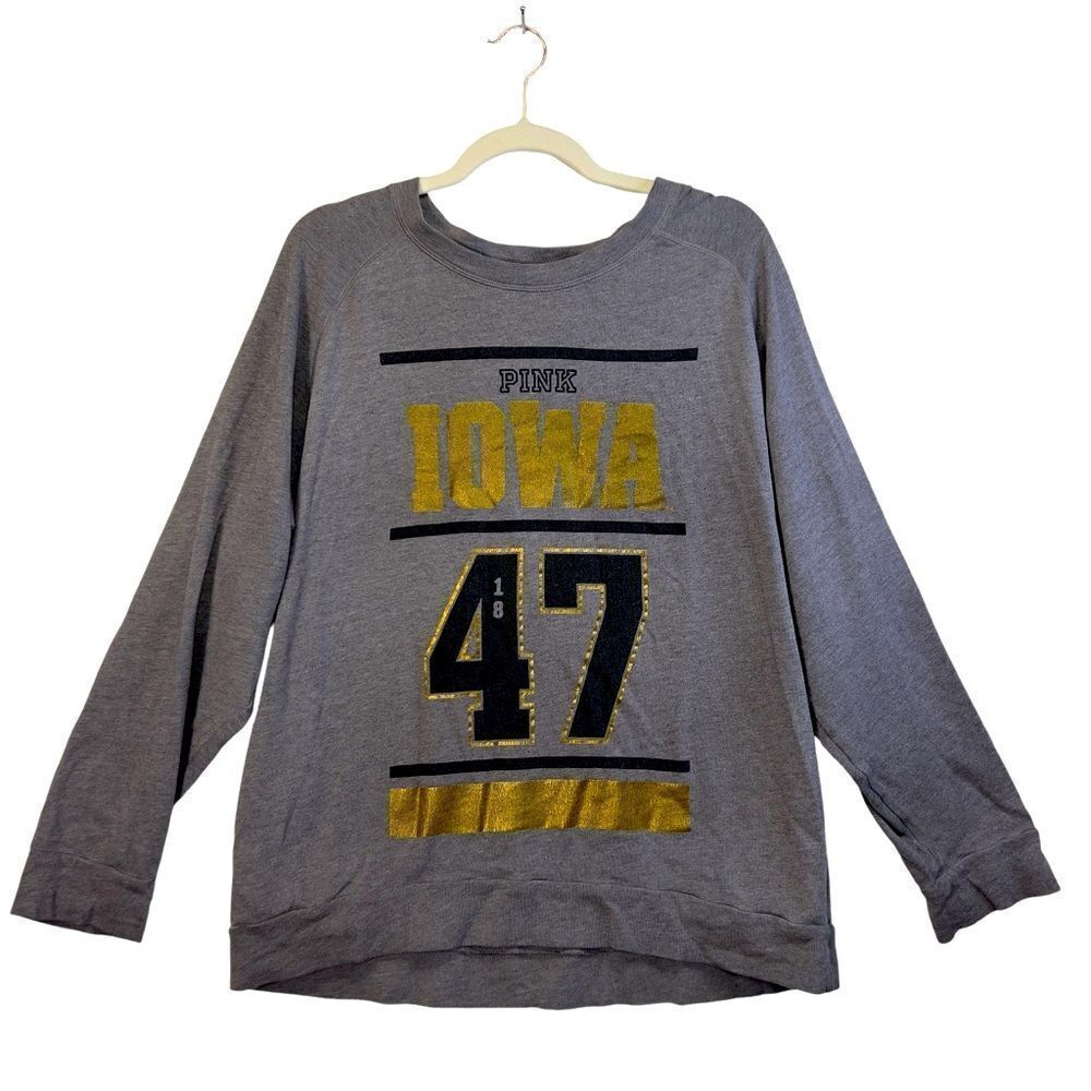 University of iowa hawkeyes PINK sweatshirt with pockets